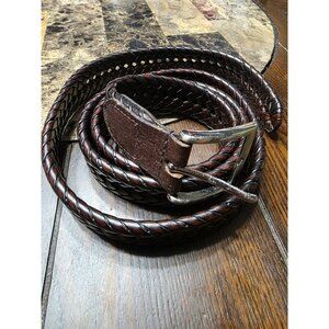 Unbranded Faux Leather Brown Braided Belt Men's Size 2XL 46-48